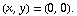 (x, y) = (0, 0) .
